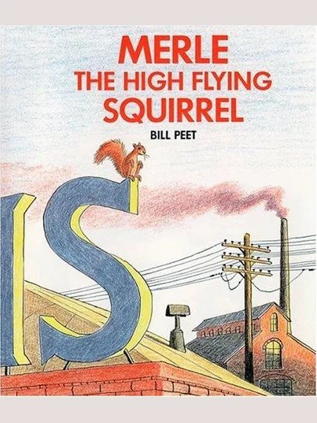Merle the High Flying Squirrel, cover of the Houghton Mifflin, 1983 edition (the Deutsch 1978 cover is not yet photographed)