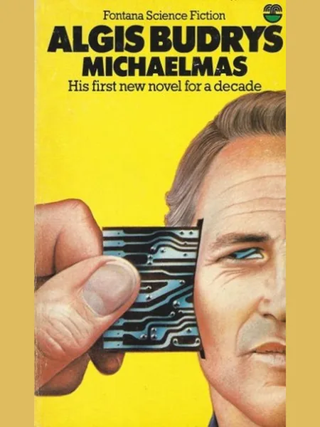 Michaelmas, cover of another edition (the distributed by Putnam 1977 cover is not yet photographed)