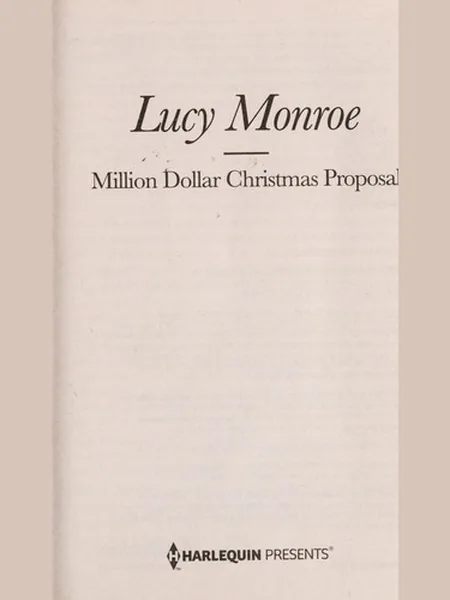 Million Dollar Christmas Proposal cover