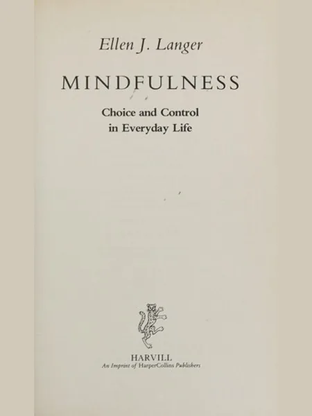Mindfulness cover, Collins Harvill 1991