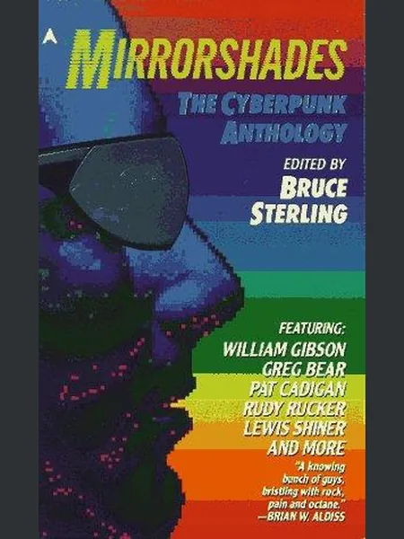 Mirrorshades first edition cover, Arbor House 1986