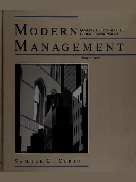 Modern Management cover, Allyn and Bacon 1992