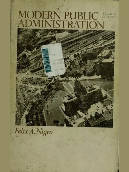 Modern Public Administration cover, Harper & Row 1970