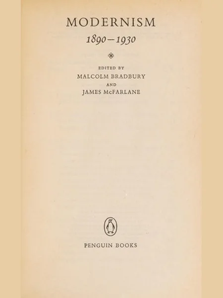 Modernism cover, Penguin 1978