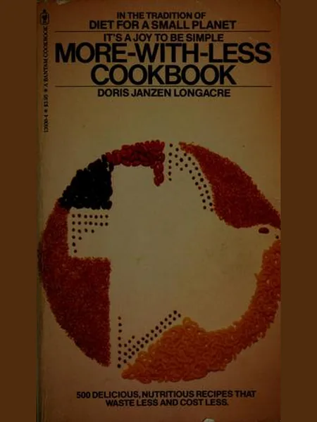 More-With-Less Cookbook cover, Bantam Books 1981