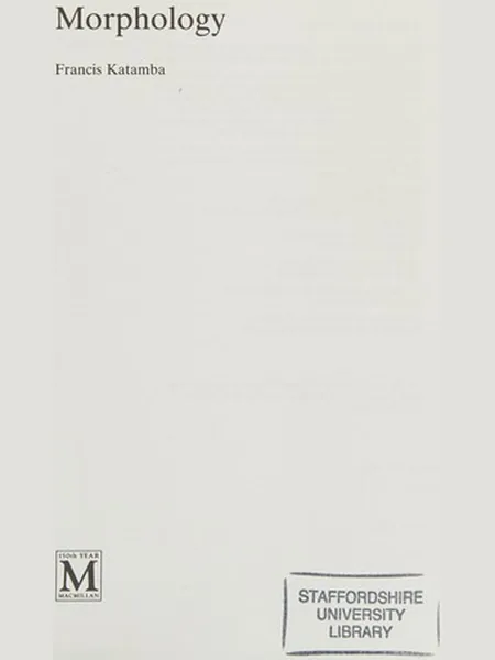 Morphology cover