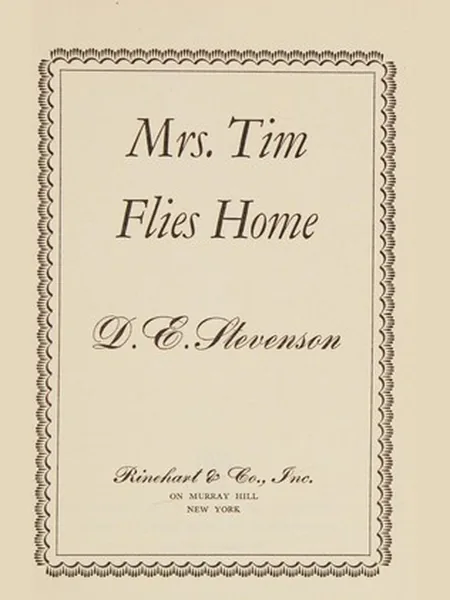 Mrs. Tim Flies Home, cover of another edition (the Collins 1952 cover is not yet photographed)