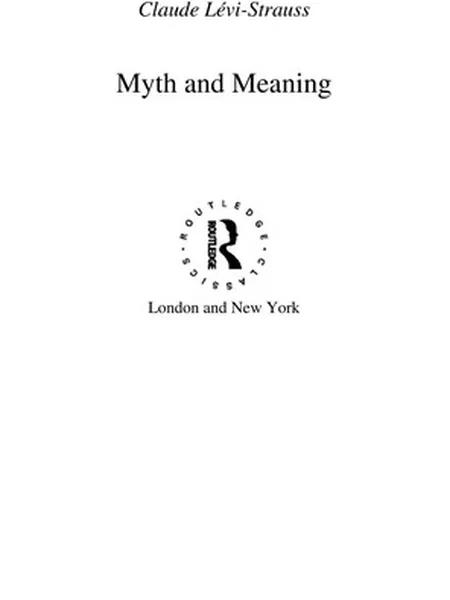 Myth and Meaning cover, Routledge 1989