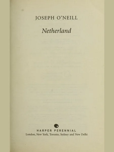 Netherland first edition cover, Fourth Estate 2008