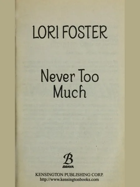 Never Too Much cover