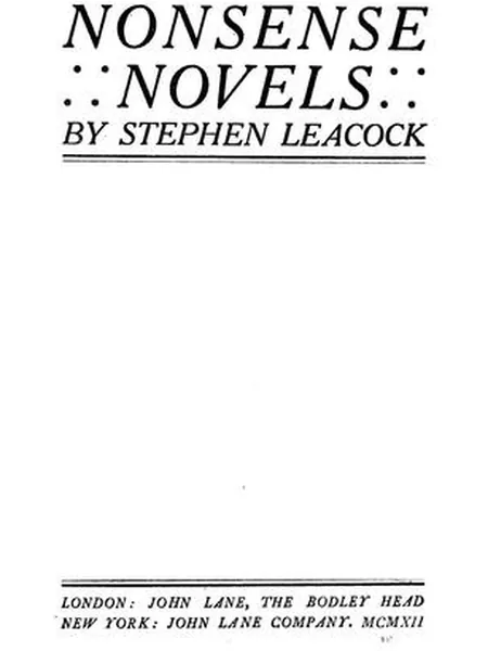 Nonsense Novels cover