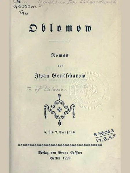 Oblomov cover