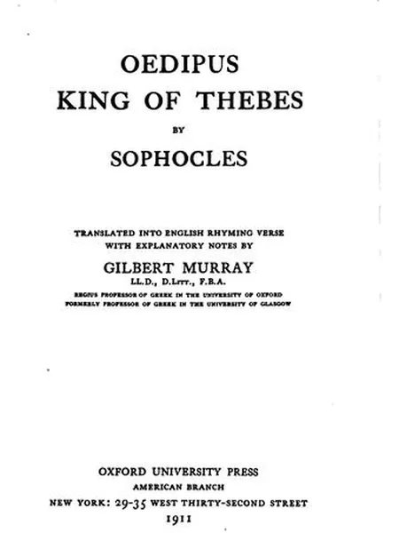 Oedipus, King of Thebes cover