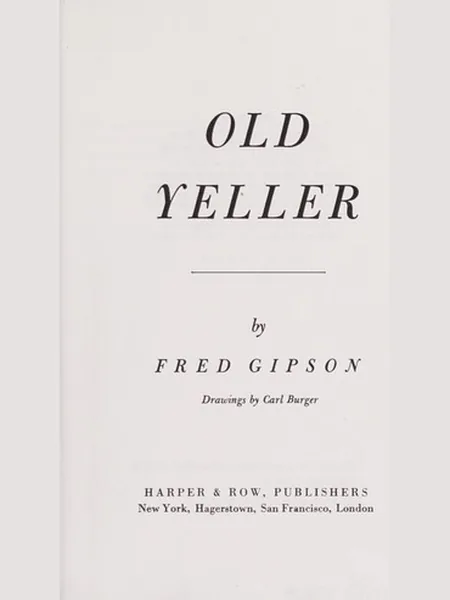 Old Yeller cover