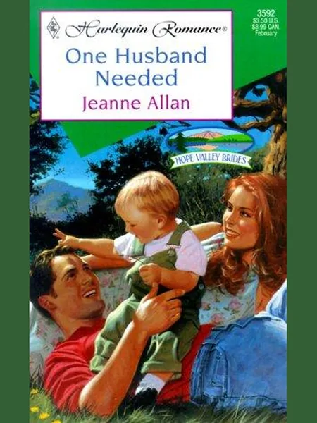 One Husband Needed, cover of another edition (the Mills & Boon 2000 cover is not yet photographed)