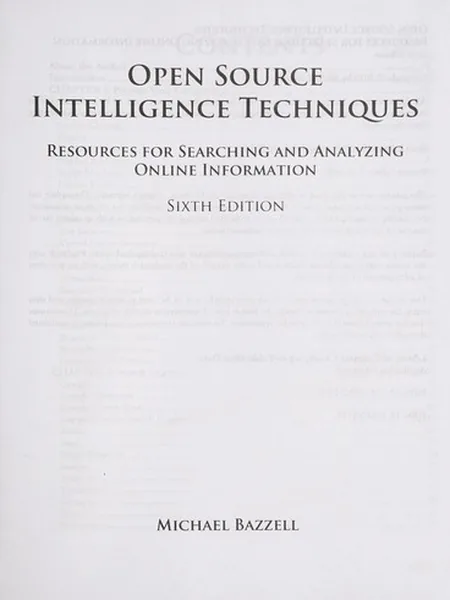 Open Source Intelligence Techniques cover