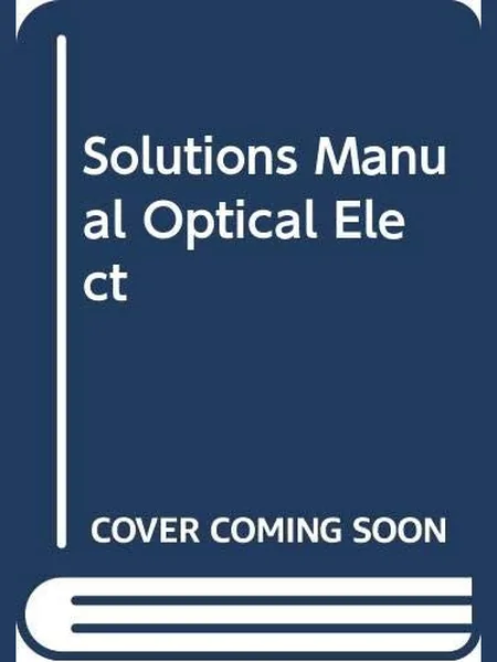 Optical Electronics, cover of another edition (the Holt, Rinehart and Winston 1985 cover is not yet photographed)