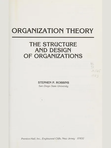 Organization Theory cover