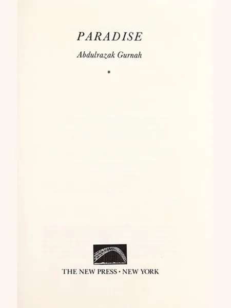 Paradise first edition cover, New Press 1994