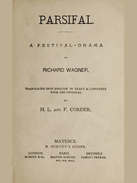 Parsifal cover, Schott & co.,etc 1880