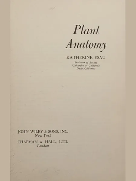 Plant Anatomy cover