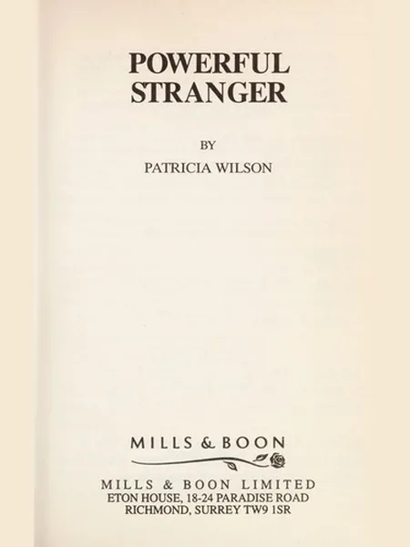 Powerful Stranger first edition cover, Thorndike Pr 1994
