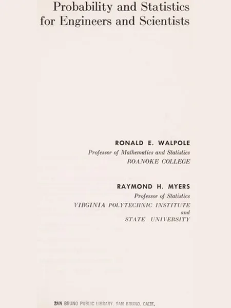 Probability and Statistics for Engineers and Scientists cover