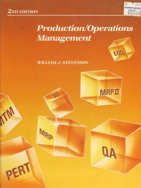 Production/operations Management, cover of another edition (the Irwin 1982 cover is not yet photographed)