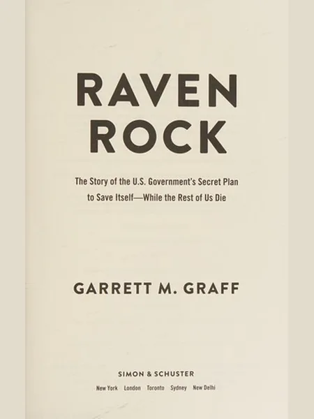 Raven Rock first edition cover, Simon & Schuster 2017