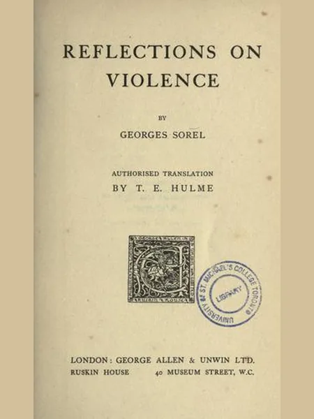 Reflections on Violence cover, Allen & Unwin 1915