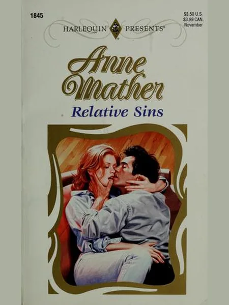 Relative Sins, cover of another edition (the Mills & Boon 1996 cover is not yet photographed)