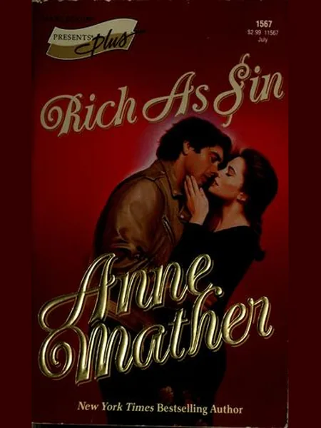 Rich As Sin, cover of another edition (the Mills & Boon 1992 cover is not yet photographed)