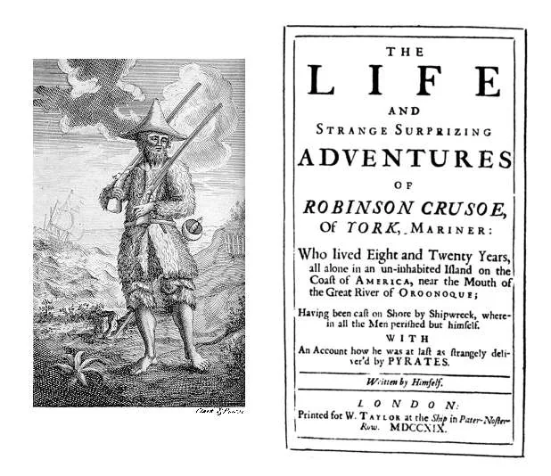 Robinson Crusoe first edition cover, W. Taylor 1719