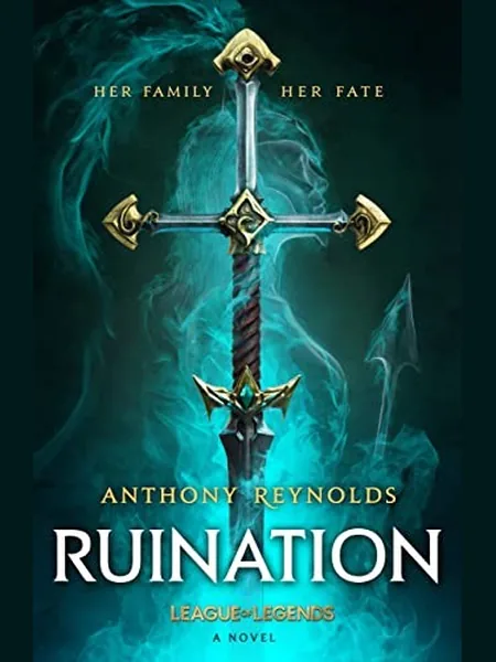 Ruination, cover of another edition (the Orbit 2022 cover is not yet photographed)