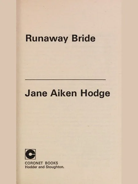 Runaway Bride cover, Coronet 1976