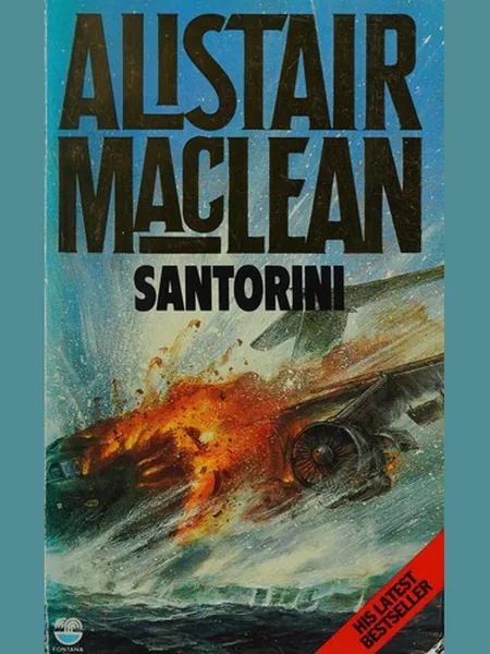 Santorini, cover of another edition (the Collins 1986 cover is not yet photographed)