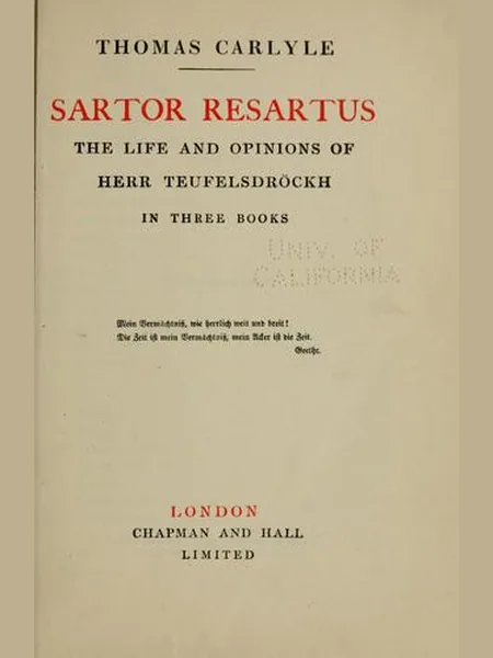 Sartor Resartus cover