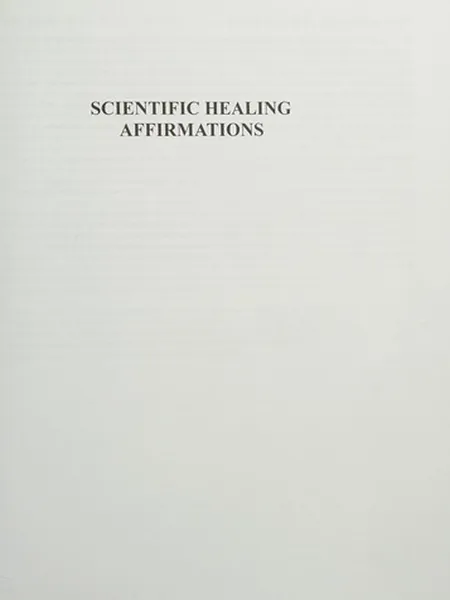 Scientific Healing Affirmations cover