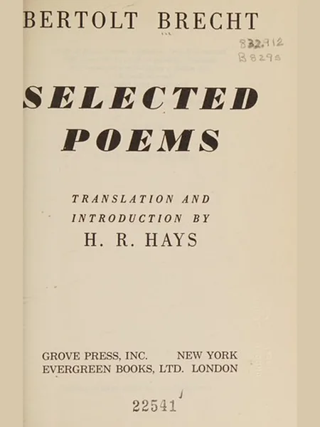 Selected Poems cover