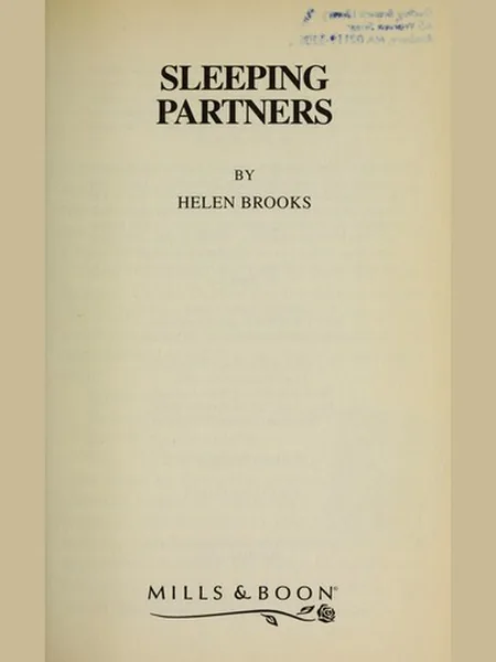 Sleeping Partners cover, Mills & Boon 2002