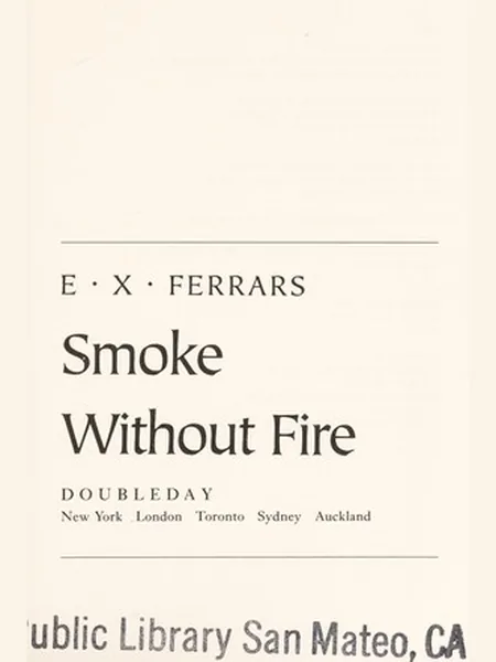 Smoke Without Fire, cover of another edition (the Collins 1990 cover is not yet photographed)