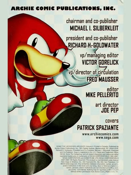 Sonic the Hedgehog Archives cover