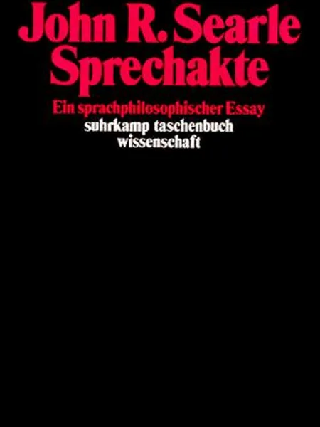 Speech Acts, cover of another edition (the Cambridge U.P 1969 cover is not yet photographed)