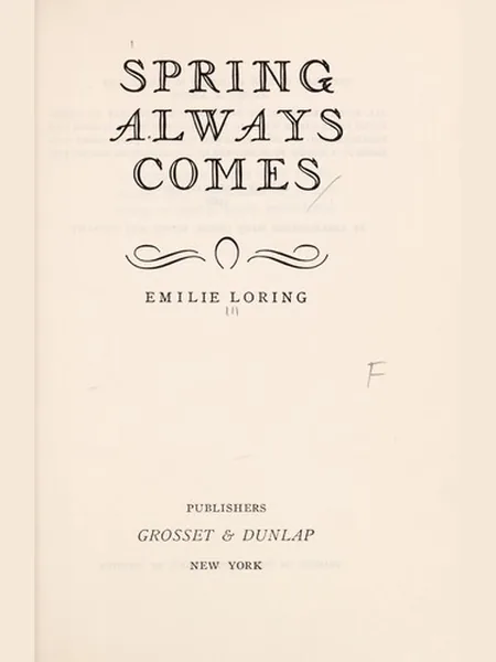 Spring Always Comes first edition cover, Little, Brown 1966