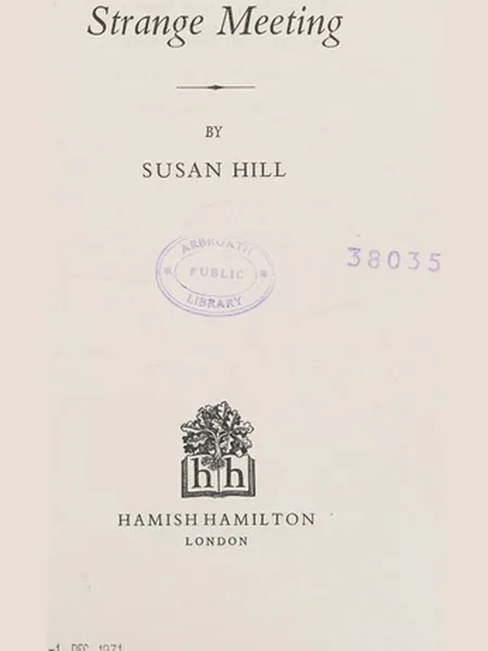 Strange Meeting first edition cover, Hamish Hamilton 1971