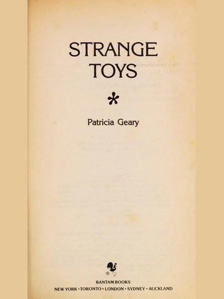 Strange Toys first edition cover, Spectra 1987