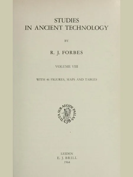 Studies in Ancient Technology, cover of another edition (the E.J. Brill 1955 cover is not yet photographed)