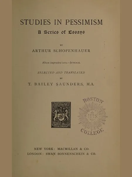 Studies in Pessimism cover