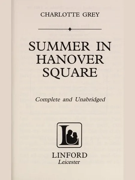 Summer in Hanover Square cover