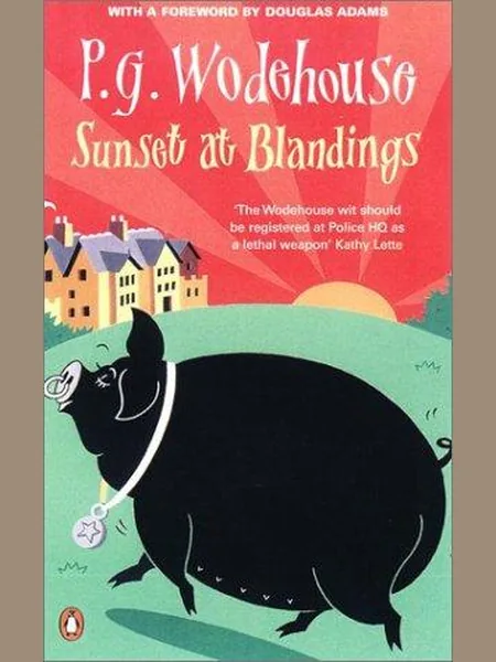 Sunset at Blandings, cover of another edition (the Chatto & Windus 1977 cover is not yet photographed)